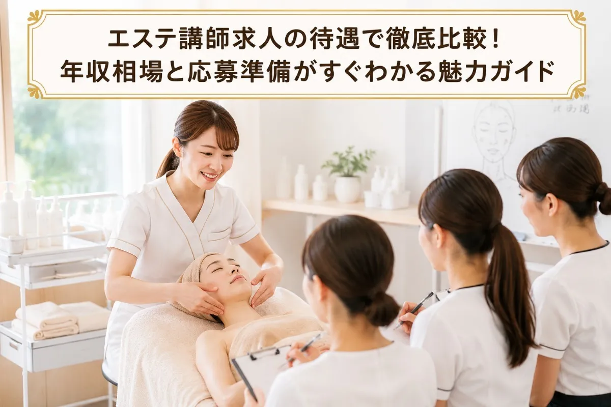 エステ講師求人の待遇で徹底比較!年収相場と応募準備がすぐわかる魅力ガイド
